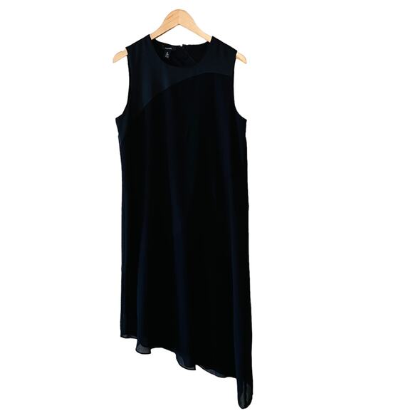 Alfani Sleeveless Asymmetrical Hem Shift Dress Size 10 Black NWT - Picture 6 of 6